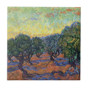 Azulejo De Cerâmica Vincent Van Gogh Oliveiras Impressionismo Arte
