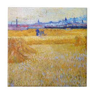 Azulejo De Cerâmica Vincent van Gogh - Os Ceifeiros