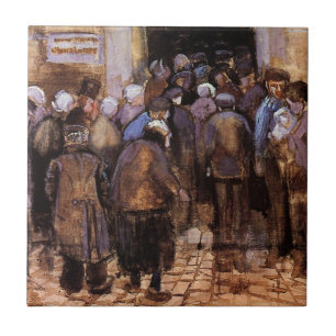 Azulejo De Cerâmica Vincent Van Gogh - Os Pobres e o Dinheiro - Arte F