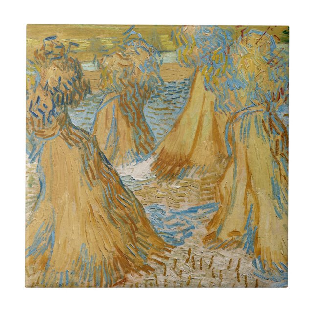 Azulejo De Cerâmica Vincent van Gogh - Pastas de trigo (Frente)