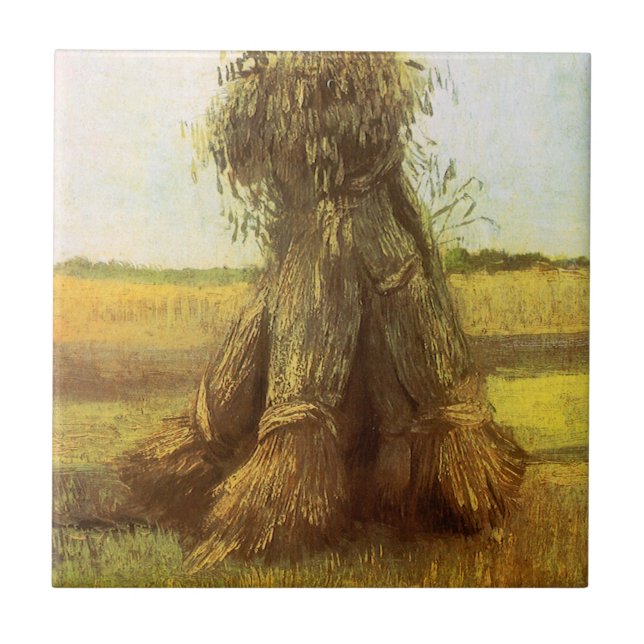 Azulejo De Cerâmica Vincent van Gogh - Pastas de trigo (Frente)