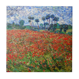 Azulejo De Cerâmica Vincent van Gogh - Poppy Field