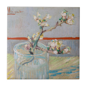Azulejo De Cerâmica Vincent van Gogh - Ramo de Amendoeira num Copo