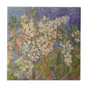 Azulejo De Cerâmica Vincent van Gogh - Ramos de Castanheira em Flor