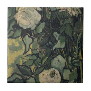 Azulejo De Cerâmica Vincent van Gogh - Rosas e besouro