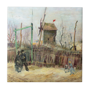 Azulejo De Cerâmica Vincent van Gogh - Street Scene em Montmartre