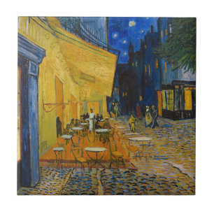 Azulejo De Cerâmica Vincent van Gogh - Terraço do Café à Noite