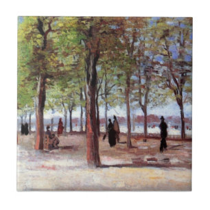 Azulejo De Cerâmica Vincent Van Gogh - Terraço no Jardim de Luxemburgo