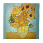 Azulejo De Cerâmica Vincent van Gogh - vaso com 12 girassóis<br><div class="desc">Vincent van Gogh - vaso com 12 girassóis,  óleo nas canvas 1888 por Vincent van Gogh (1853-1890).</div>