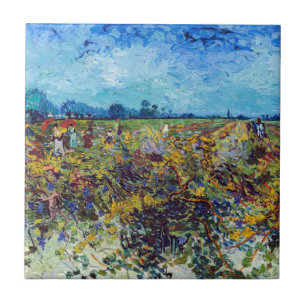Azulejo De Cerâmica Vincent van Gogh - Verdes Vineyards
