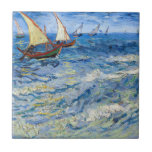 Azulejo De Cerâmica Vincent van Gogh - Vista marinha em Saintes-Maries<br><div class="desc">Fuga em Saintes-Maries - Vincent van Gogh,  Oil on Canvas,  1888</div>