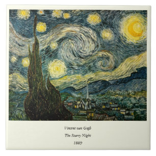 Azulejo De Cerâmica Vincent van Gogh's The Starry Night (1889)