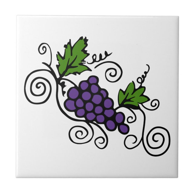 Azulejo De Cerâmica Vinhas de uvas (Frente)