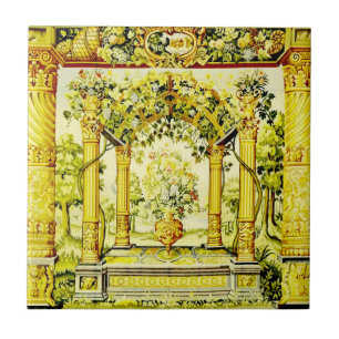 Azulejo De Cerâmica Vinhas e Uvas para Vista da Toscana