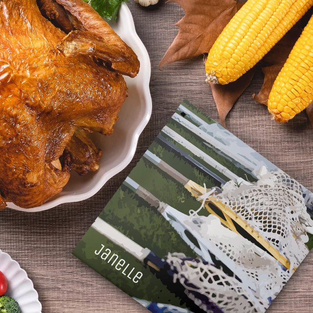 Azulejo De Cerâmica Vinhetas de Lacrosse com Aquarela (Criador carregado)