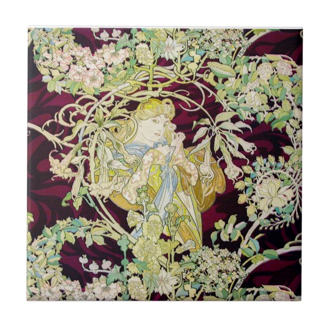 Azulejo De Cerâmica Vinho Dourado Vitoriano Verde-Verde (Frente)