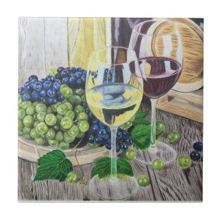 Azulejo De Cerâmica Vinho e uvas