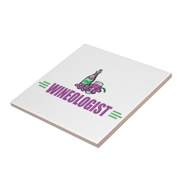 Azulejo De Cerâmica Vinho Engraçado (Lateral)