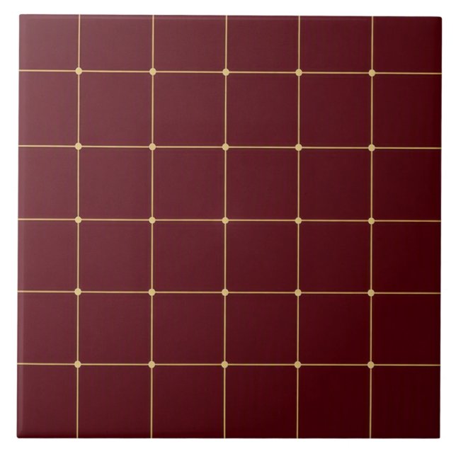 Azulejo De Cerâmica Vinho Profundo Linear Luxe (Frente)