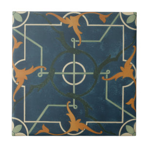 Azulejo De Cerâmica Vintage 1884 Personalização de Arâmica Ornamental