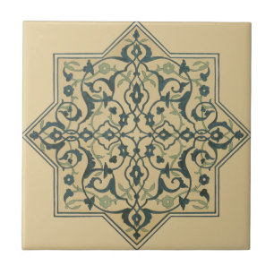 Azulejo De Cerâmica Vintage 1884 - Personalização de arte cerâmica 