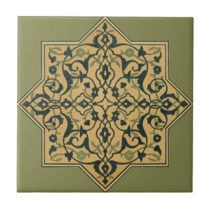 Azulejo De Cerâmica Vintage 1884 - Personalização de arte cerâmica