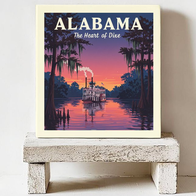 Azulejo De Cerâmica Vintage Alabama (Criador carregado)