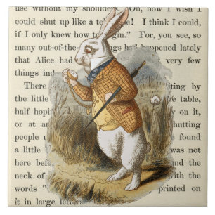 Azulejo De Cerâmica Vintage Alice no Azulejo da Cerâmica da Terra Mar