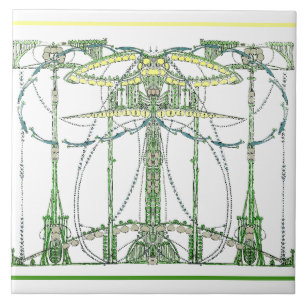 Azulejo De Cerâmica Vintage Art Nouveau por Jessie Marion King