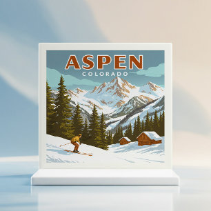 Azulejo De Cerâmica Vintage Aspen Colorado