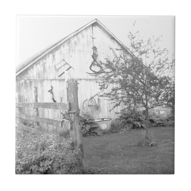 Azulejo De Cerâmica Vintage Barn (Frente)