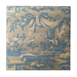 Azulejo De Cerâmica Vintage Blue Chinoiserie