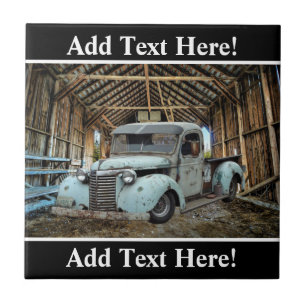 Azulejo De Cerâmica Vintage Blue Truck Barn Russo