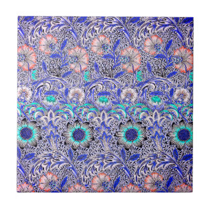 Azulejo De Cerâmica Vintage Blue William Morris's Corncockle