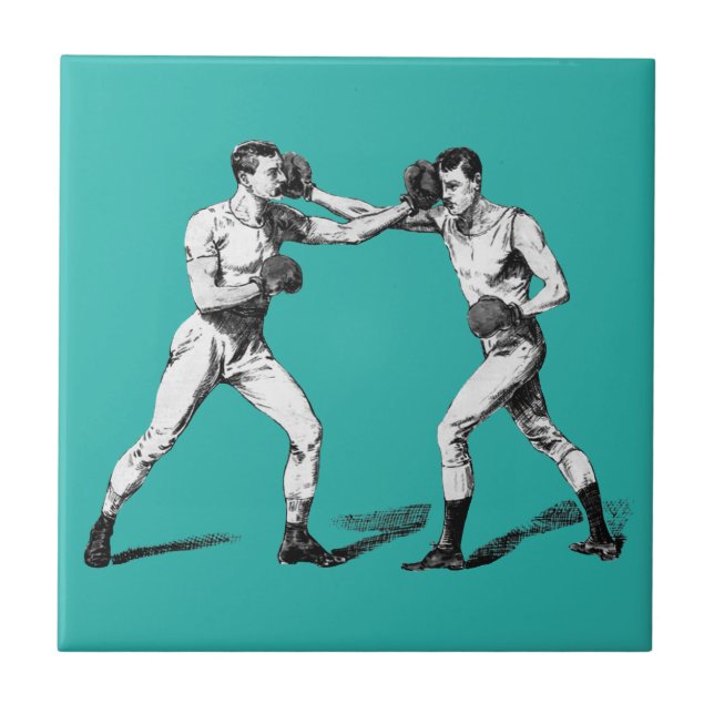 Azulejo De Cerâmica Vintage Boxing (Frente)