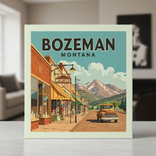 Azulejo De Cerâmica Vintage Bozeman Montana