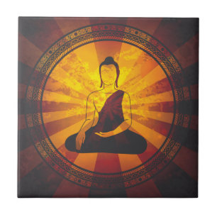 Azulejo De Cerâmica Vintage Buddha