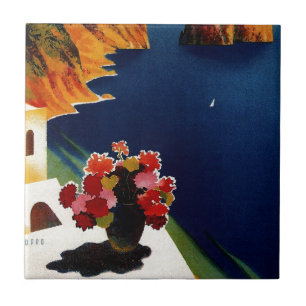 Azulejo De Cerâmica Vintage Capri Itália Viagem