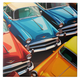 Azulejo De Cerâmica Vintage Cars Pattern