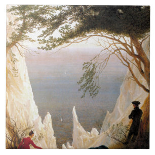 Azulejo De Cerâmica Vintage Caspar Friedrich Chalk Cliff em Ruegen