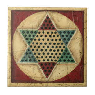 Azulejo De Cerâmica Vintage Chinese Checkerboard por Ethan Harper