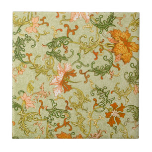 Azulejo De Cerâmica Vintage Chinese Ornament Jones Flowers