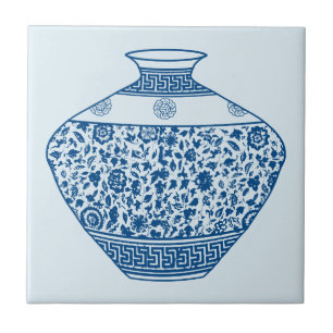 Azulejo De Cerâmica Vintage Chinoiserie Vase Ginger Jar