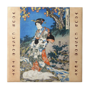 Azulejo De Cerâmica Vintage clássica ukiyo-e geisha mulher Utagawa