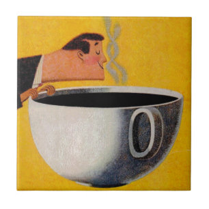 Azulejo De Cerâmica Vintage Coffee Anúncio
