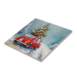 Azulejo De Cerâmica Vintage Cozy Christmas