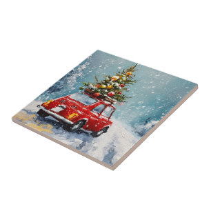 Azulejo De Cerâmica Vintage Cozy Christmas