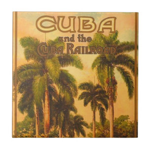 Azulejo De Cerâmica Vintage Cuban Viagem - Cuba Railroad