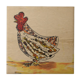 Azulejo De Cerâmica Vintage da galinha