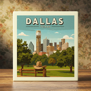 Azulejo De Cerâmica Vintage Dallas Texas